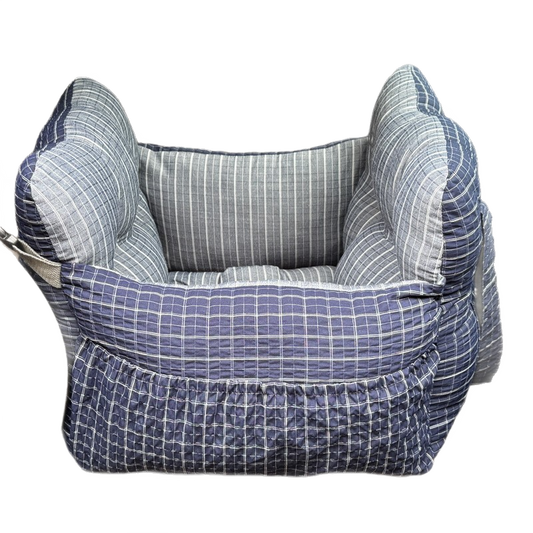 Vovanopet™ All-Weather Striped Travel Dog Car Seat & Lounge Bed