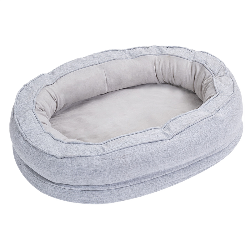 Calming Donut Pet Bed with Removable Cover – Soft Joint Support Sleep Cushion
