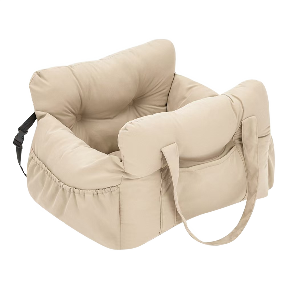 Vovanope  No-Assembly Portable PP Cotton Pet Car Seat & Travel Lounge Bed