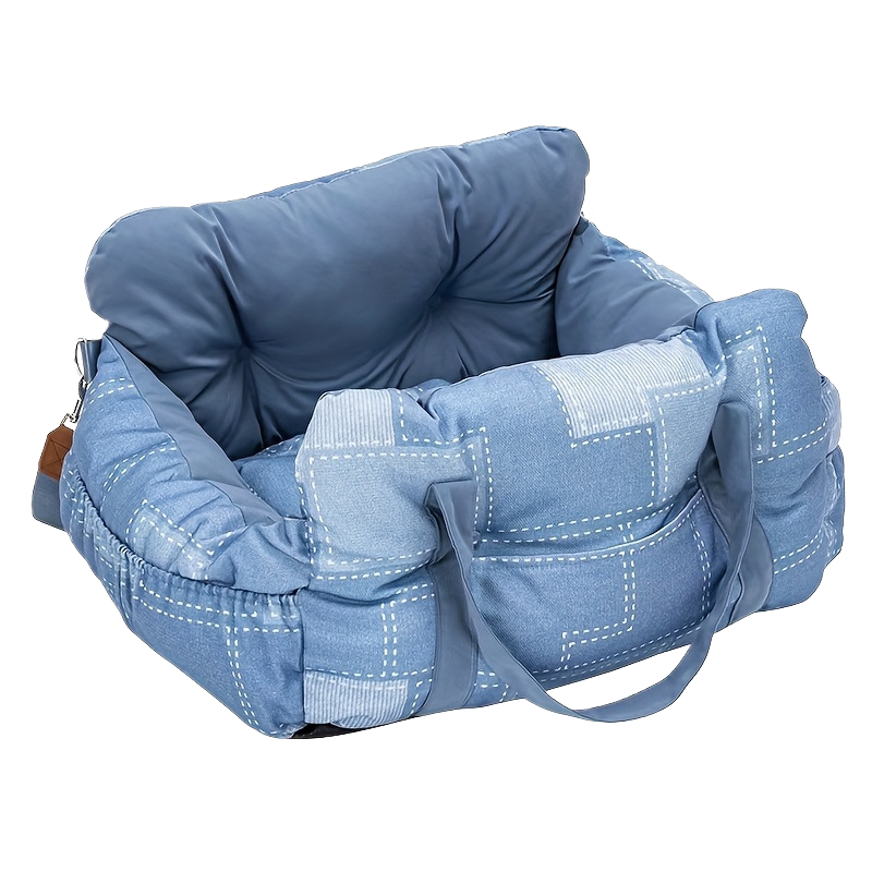 Vovanope  No-Assembly Portable PP Cotton Pet Car Seat & Travel Lounge Bed
