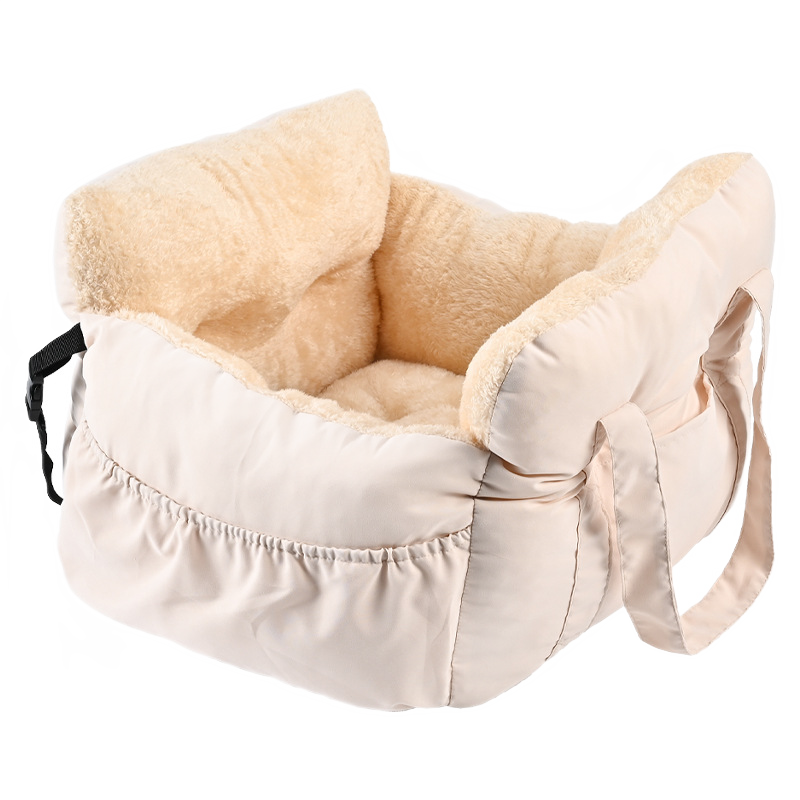 Vovanope  No-Assembly Portable PP Cotton Pet Car Seat & Travel Lounge Bed