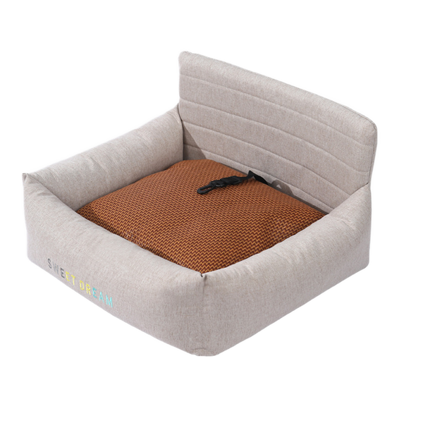 Heavy-Duty Fabric Car Booster Seat & Indoor Bed for Dogs & Cats