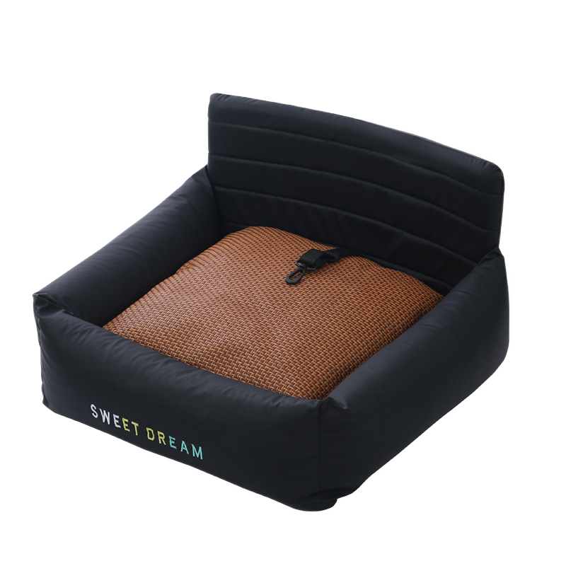 Luxury Waterproof PU Leather Car Booster Seat & Indoor Bed for Dogs