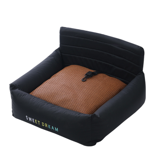 Luxury Waterproof PU Leather Car Booster Seat & Indoor Bed for Dogs
