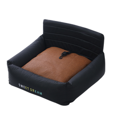 Luxury Waterproof PU Leather Car Booster Seat & Indoor Bed for Dogs