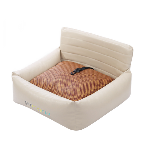 Luxury Waterproof PU Leather Car Booster Seat & Indoor Bed for Dogs
