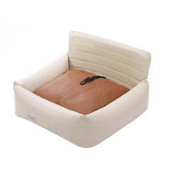 Luxury Waterproof PU Leather Car Booster Seat & Indoor Bed for Dogs
