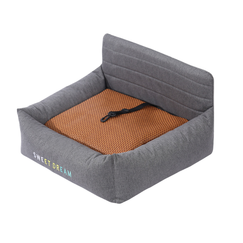 Heavy-Duty Fabric Car Booster Seat & Indoor Bed for Dogs & Cats