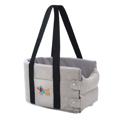 Portable Car Booster Seat & Travel Carrier Bed for Dogs & Cats – Waterproof, Breathable & Warm