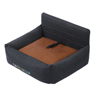 Heavy-Duty Fabric Car Booster Seat & Indoor Bed for Dogs & Cats