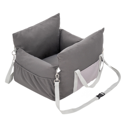 Plush Car Booster Seat for Medium Dogs – All-Season Warm Travel Bed with Pee Tray Space