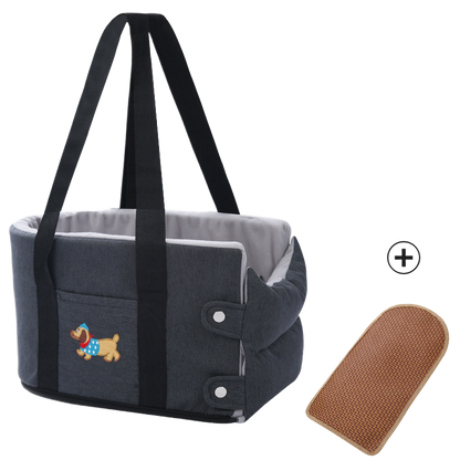 Portable Car Booster Seat & Travel Carrier Bed for Dogs & Cats – Waterproof, Breathable & Warm
