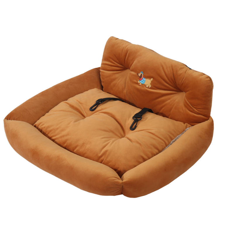 Heavy-Duty Fabric Car Booster Seat & Indoor Bed for Dogs & Cats