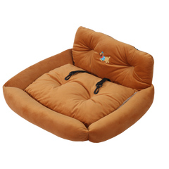 Heavy-Duty Fabric Car Booster Seat & Indoor Bed for Dogs & Cats