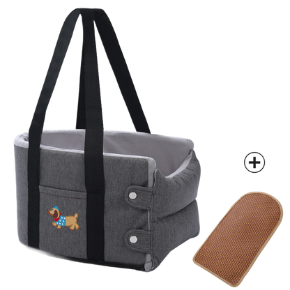 Portable Car Booster Seat & Travel Carrier Bed for Dogs & Cats – Waterproof, Breathable & Warm