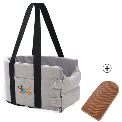 Portable Car Booster Seat & Travel Carrier Bed for Dogs & Cats – Waterproof, Breathable & Warm