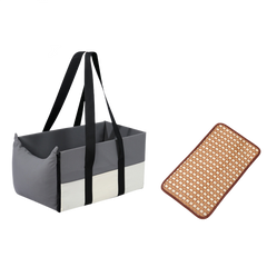 Portable Car Booster Seat & Travel Carrier Bed for Dogs & Cats – Waterproof, Breathable & Warm