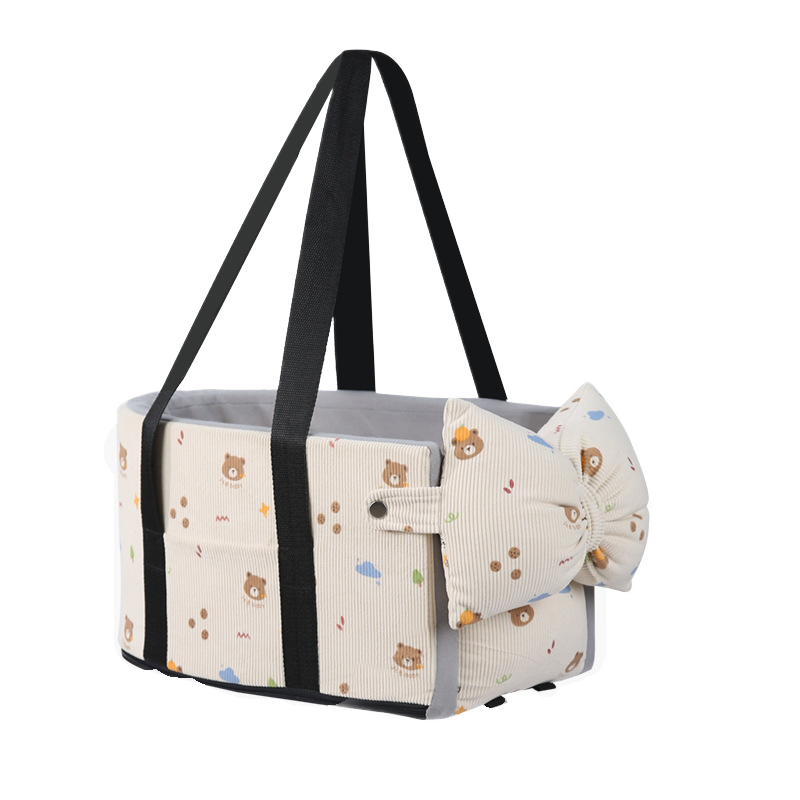 Portable Car Booster Seat & Travel Carrier Bed for Dogs & Cats – Waterproof, Breathable & Warm