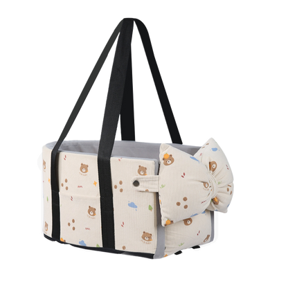 Portable Car Booster Seat & Travel Carrier Bed for Dogs & Cats – Waterproof, Breathable & Warm