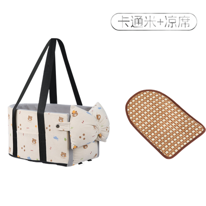 Portable Car Booster Seat & Travel Carrier Bed for Dogs & Cats – Waterproof, Breathable & Warm